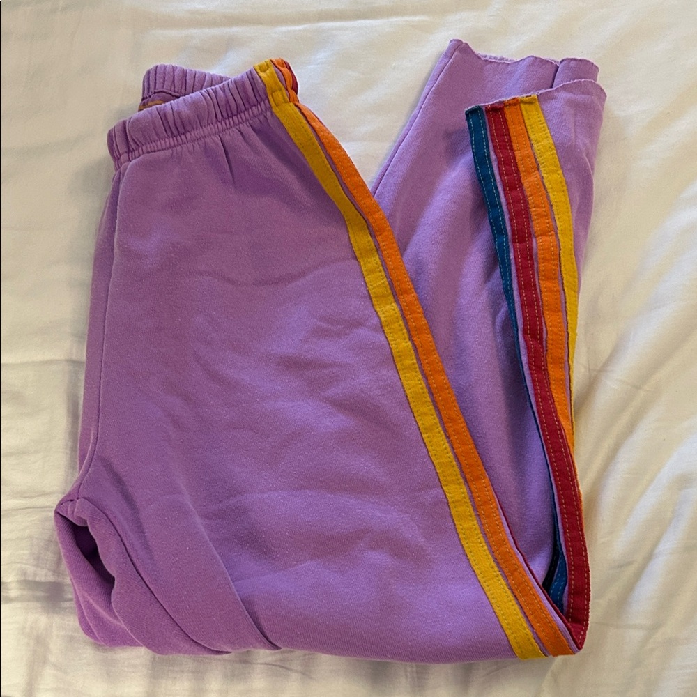 Aviator Nation 5 stripe sweat pants